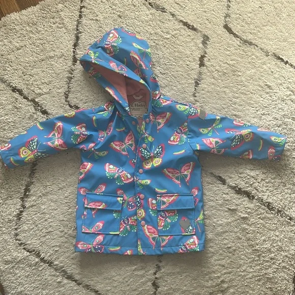 EUC Hatley Raincoat Girls Butterfly Butterflies - Picture 2 of 6